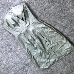 Banana Republic Strapless Mini‎ Dress 2 Green Satin Sweetheart Neckline NWT $165